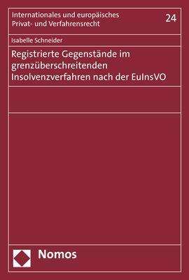 Cover for Schneider · Registrierte Gegenstände im g (Buch) (2019)