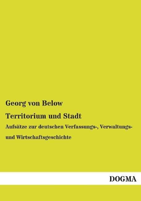 Cover for Below · Territorium und Stadt (Buch)