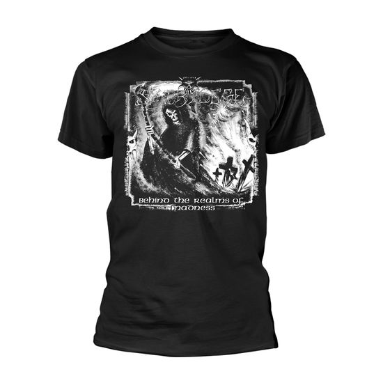 Cover for Sacrilege · Behind the Realms of Madness (Black) (T-shirt) [size S] [Black edition] (2021)