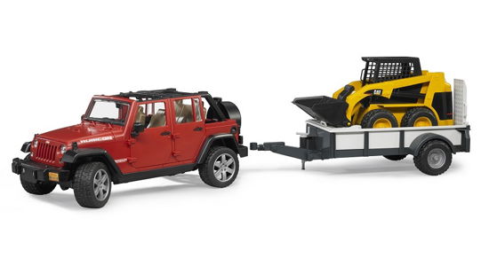 Cover for N/a · N/a - Jeep Wrangler Met Aanhanger En Cat 1:16 Bruder (02925) (Legetøj) (2014)