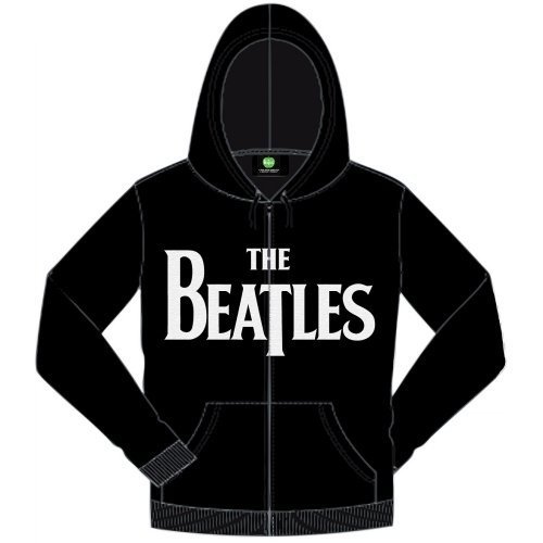 Cover for The Beatles · The Beatles Unisex Zipped Hoodie: Drop T Logo (Hoodie) [size XL] [Black - Unisex edition]