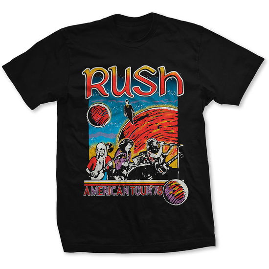 Cover for Rush · Rush Unisex T-Shirt: US Tour 1978 (Black) (T-shirt) [size S] [Black - Unisex edition] (2019)