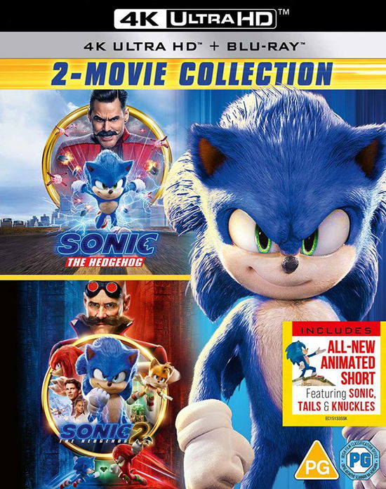 Cover for Sonic the Hedgehog 1  2 Uhd BD · Sonic The Hedgehog 1 / Sonic The Hedgehog 2 (4K Ultra HD) (2022)