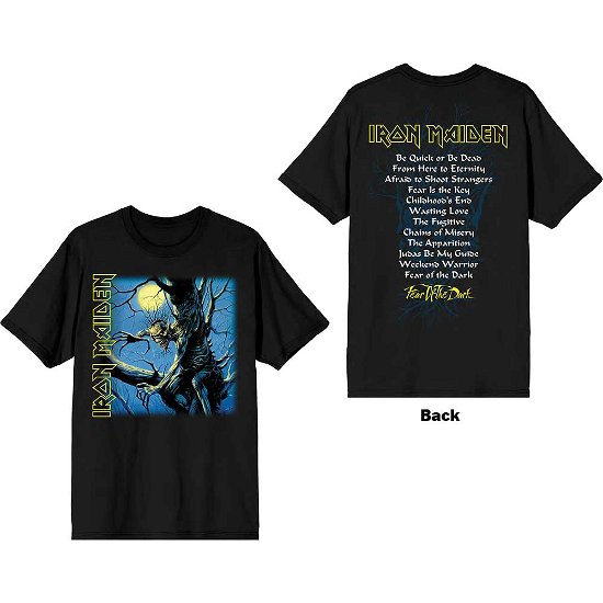 Iron Maiden Unisex T-Shirt: Fear of the Dark Album Tracklisting (Back Print) - Iron Maiden - Merchandise -  - 5056561030258 - 
