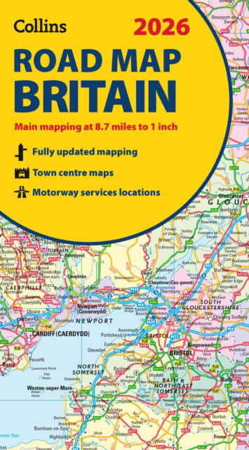 Cover for Collins Maps · 2026 Collins Road Map of Britain: Folded Map - Collins Road Atlas (Map) (2025)