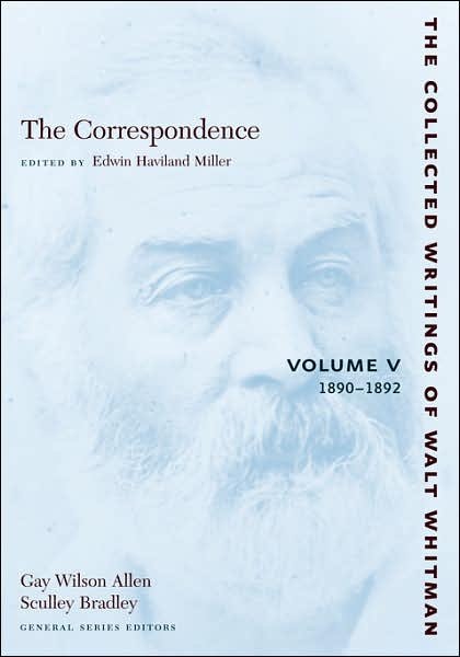 Cover for Walt Whitman · The Correspondence: Volume V: 1890-1892 - The Collected Writings of Walt Whitman (Pocketbok) [New edition] (2007)