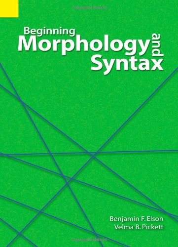 Cover for Benjamin F. Elson · Beginning Morphology and Syntax (Revised) (Paperback Book) [Revised edition] (1988)