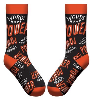 Words Have Power Socks - Gibbs Smith Publisher - Merchandise - Gibbs M. Smith Inc - 9781423656258 - 1. September 2020