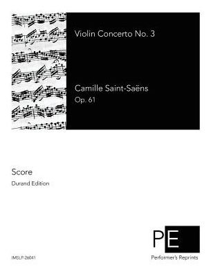 Cover for Camille Saint-saens · Violin Concerto No. 3 (Paperback Book) (2015)
