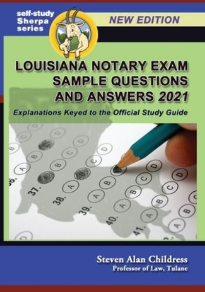 Cover for Steven Alan Childress · Louisiana Notary Exam Sample Questions and Answers 2021 (Paperback Book) (2021)