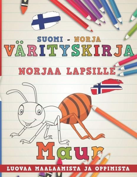 Cover for Nerdmediafi · Vrityskirja Suomi - Norja I Norjaa lapsille I Luovaa maalaamista ja oppimista (Pocketbok) (2018)