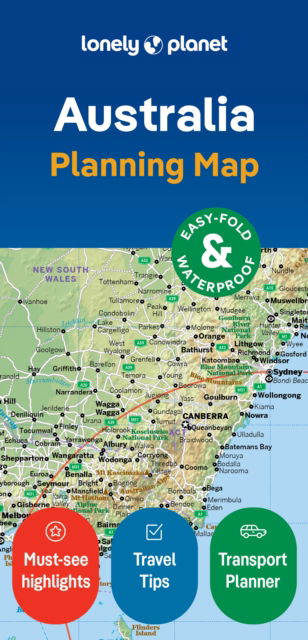 Lonely Planet Australia Planning Map - Map - Lonely Planet - Books - Lonely Planet Global Limited - 9781787015258 - August 1, 2024