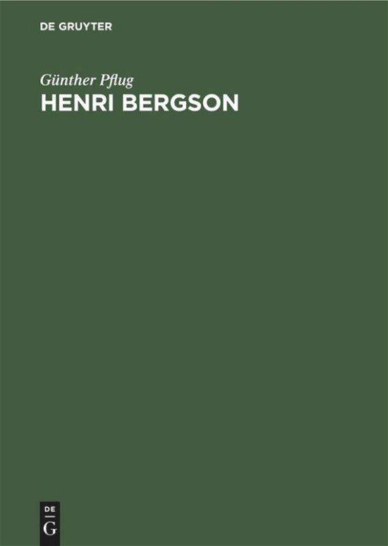Cover for Pflug · Henri Bergson (Book) (1959)