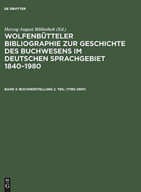 Cover for Paul Raabe · Buchherstellung 2. Teil (Innbunden bok) (1991)