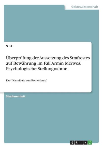 Cover for H. · Überprüfung der Aussetzung des Straf (Book)