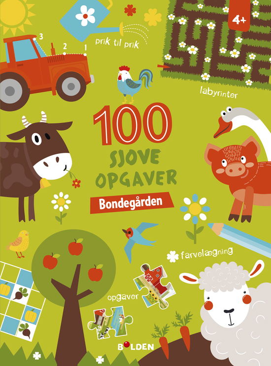 100 sjove opgaver: 100 sjove opgaver: Bondegården (fra 4 år) (Pocketbok) [1:a utgåva] (2021)