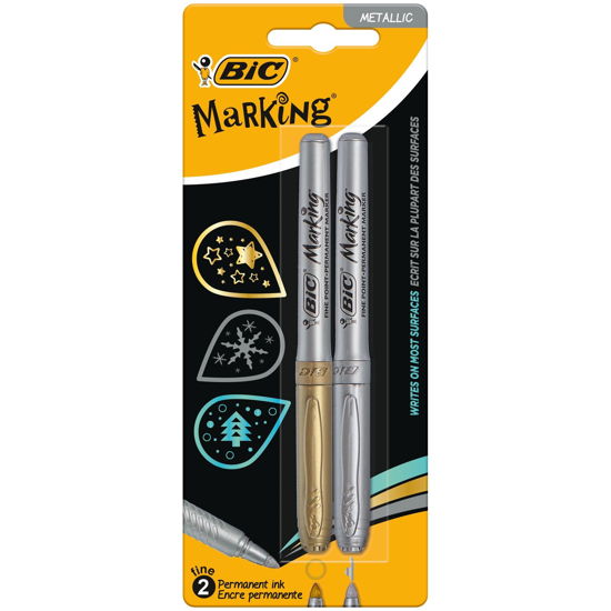 Cover for Bic · BIC Permanent Marker Goud en Zilver (Leksaker)