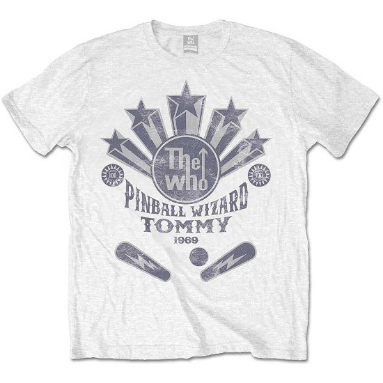 Cover for The Who · The Who Unisex T-Shirt: Pinball Wizard Flippers (Retail Pack) (T-shirt) [size S] [White - Unisex edition]