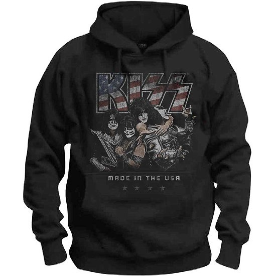 Cover for Kiss · KISS Unisex Pullover Hoodie: Made in the USA (Hoodie) [size S] [Black - Unisex edition] (2019)
