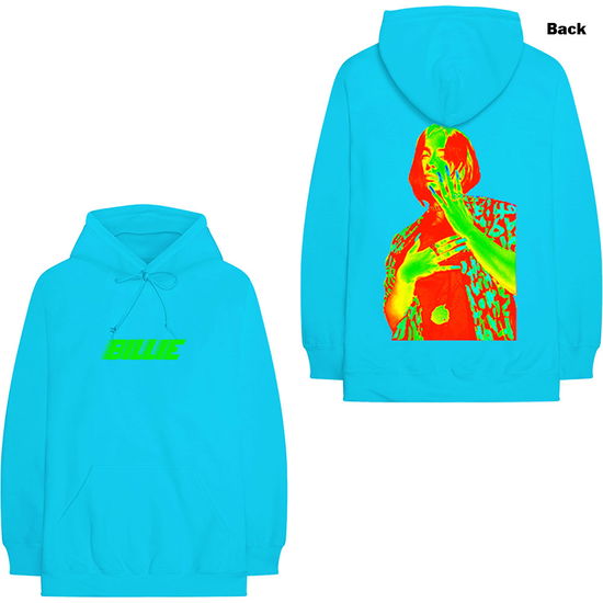 Billie Eilish Unisex Pullover Hoodie: Thermal Photo (Back Print) - Billie Eilish - Merchandise -  - 5056368661259 - 