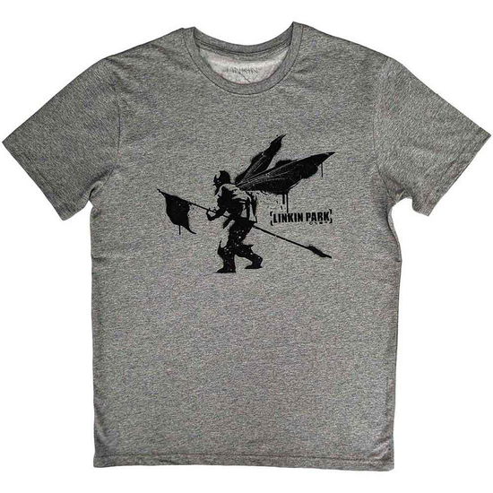 Linkin Park Unisex T-Shirt: Street Soldier (Grey) - Linkin Park - Produtos - - 5056561004259 - 6 de outubro de 2021