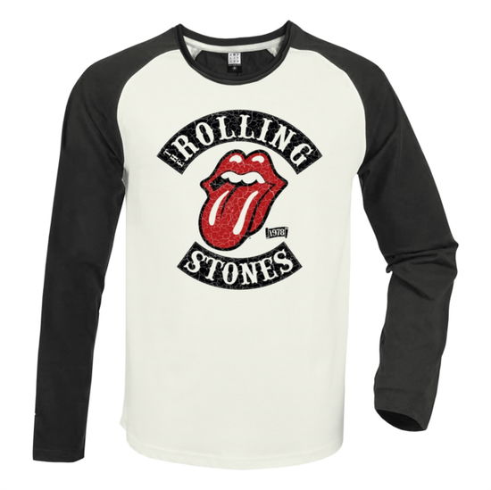 The Rolling Stones · Rolling Stones 1978 Tour Vintage White / Charcoal Small Baseball Jersey (T-shirt) (2024)