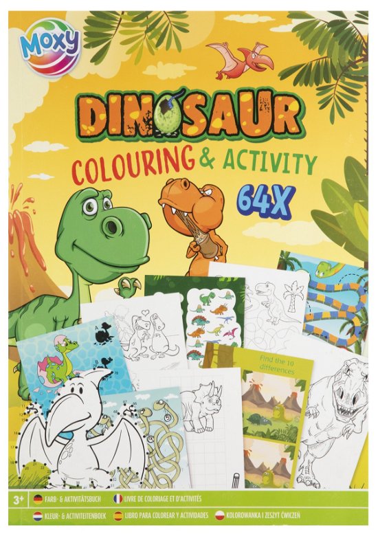 KREA: Male- og aktivitetsbog - Dinosaur, A4, 64 sider - Creative Craft Group - Merchandise - Legind - 8715427091259 - 13. mars 2024