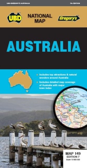 Cover for UBD Gregory's · Australia Map 149 7th ed (Map) [Seventh edition] (2023)