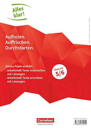 Cover for Cornelsen Verlag GmbH · Alles klar! Deutsch. Sekundarstufe I 5./6. Schuljahr. Texte erschließen und schreiben (im Paket) (Paperback Book) (2021)