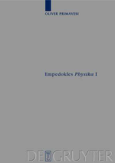 Cover for Oliver Primavesi · Empedokles Physika I (Bok) (2008)