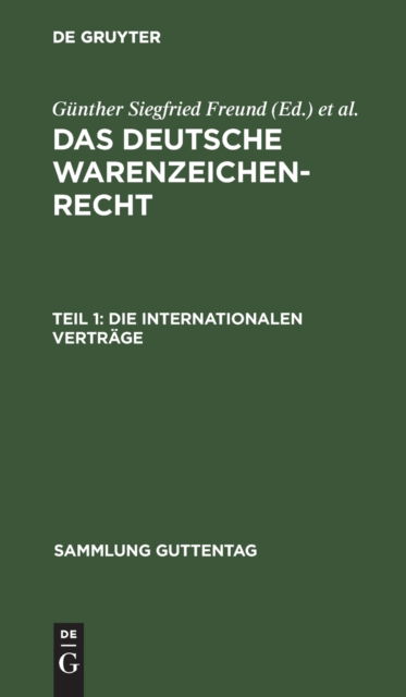 Cover for Gnther Siegfried Freund · Die Internationalen Vertrge (N/A) (1924)