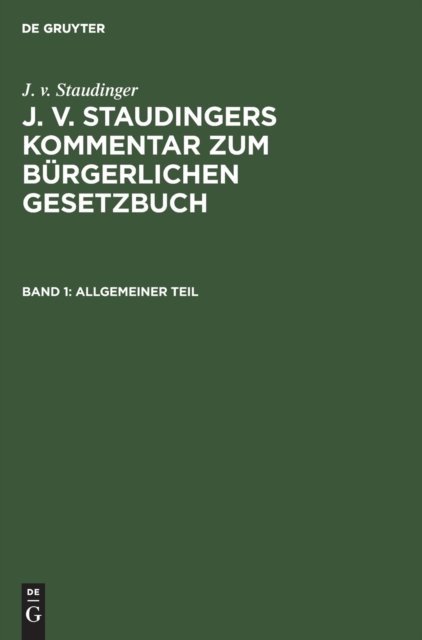 Cover for No Contributor · Allgemeiner Teil (Hardcover bog) (2013)