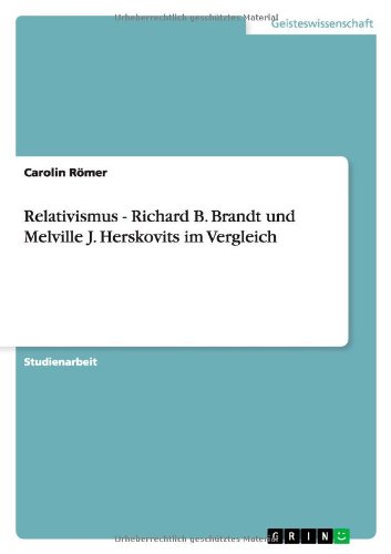 Cover for Römer · Relativismus - Richard B. Brandt (Book) [German edition] (2012)