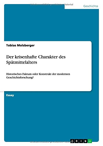 Cover for Molsberger · Der krisenhafte Charakter de (Book) [German edition] (2014)