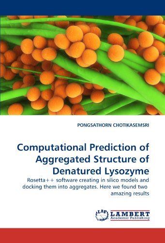 Cover for Pongsathorn Chotikasemsri · Computational Prediction of Aggregated Structure of Denatured Lysozyme: Rosetta++ Software Creating in Silico Models and Docking Them into Aggregates. Here We Found Two  Amazing Results (Pocketbok) (2010)