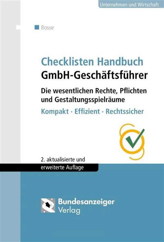Cover for Bosse · Checklisten Handbuch GmbH-Geschäf (Bog)