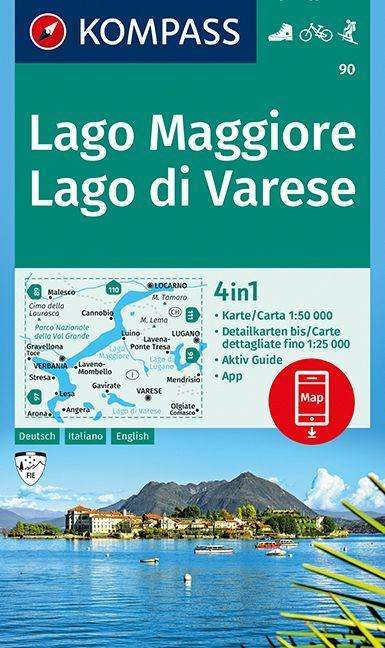 Cover for Mair-Dumont / Kompass · Kompass Wanderkarte: Lago Maggiore, Lago di Varese (Hardcover Book) (2021)