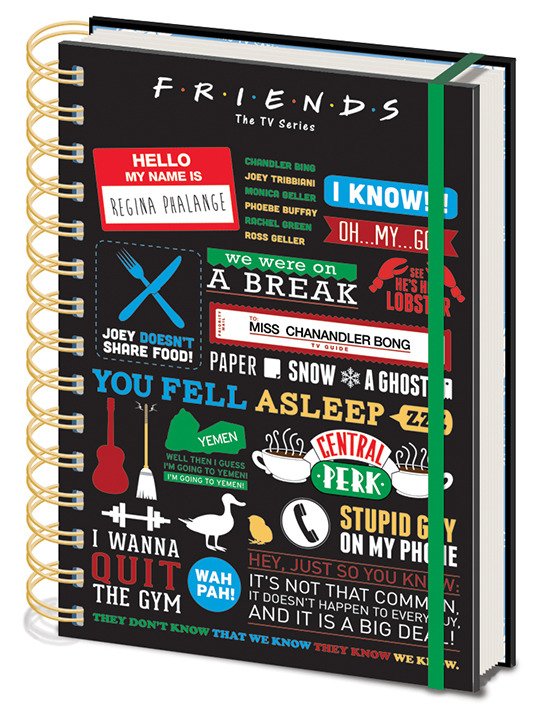 Cover for A5 Notebooks · A5 Friends Infographic (MERCH) (2021)