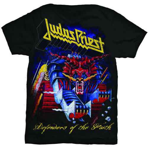 Judas Priest Unisex T-Shirt: Defenders Of The Faith - Judas Priest - Produtos - Global - Apparel - 5055295346260 - 17 de abril de 2015