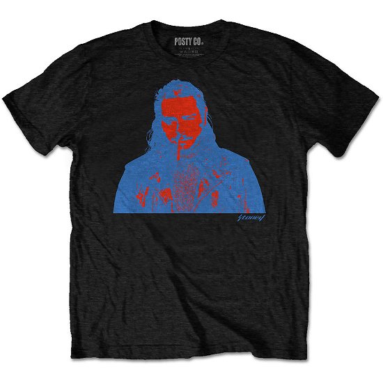Cover for Post Malone · Post Malone Unisex T-Shirt: Red &amp; Blue Photo (T-shirt) [size S] [Black - Unisex edition]