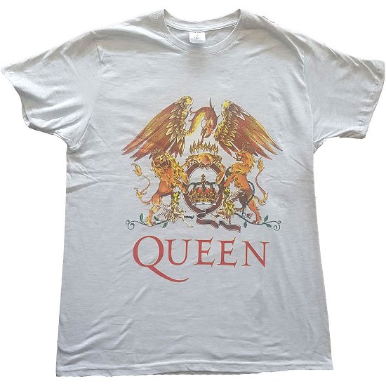 Cover for Queen · Queen Unisex T-Shirt: Classic Crest (T-shirt) [size S] [Grey - Unisex edition]