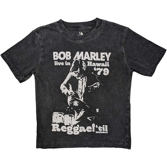 Bob Marley Kids T-Shirt: Hawaii Snow Wash (Wash Collection) (9-10 Years) - Bob Marley - Koopwaar -  - 5056561077260 - 