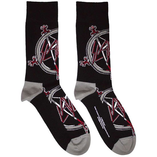 Cover for Slayer · Slayer Unisex Ankle Socks: Pentagram (Black) (UK Size 7 - 11) (CLOTHES) [size M] (2024)