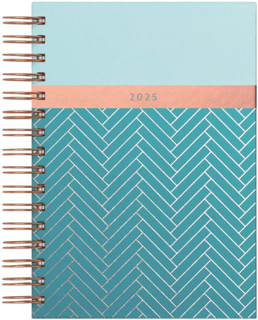 Matilda Myres Teal Page-a-Day A5 Diary 2025 - Tangible Stationery Company - Books - Tangible Stationery Company - 5060696419260 - August 23, 2024