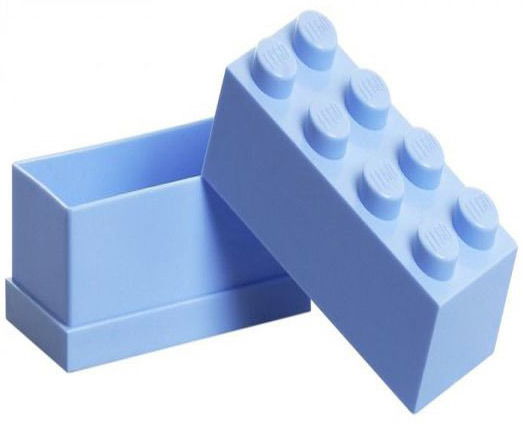 Cover for Lego · Opbergbox Lego MINI: brick 8 licht blauw (Toys)