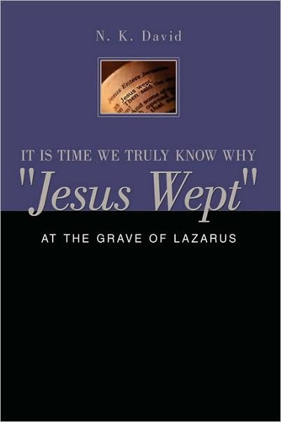 Cover for N K David · It is Time We Truly Know Why Jesus Wept: at the Grave of Lazarus (Taschenbuch) (2008)