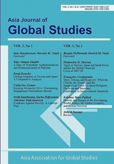 Cover for Derrick M Nault · Asia Journal of Global Studies: Vol. 3, Nos. 1 and 2 (Paperback Book) (2010)