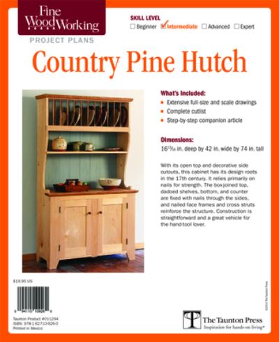 Cover for Andrew Hunter · Fine Woodworking Video Workshop Series - Country Pine Hutch Plan (MISC) [Pmplt edition] (2014)