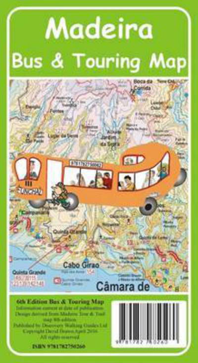 Cover for David Brawn · Madeira Bus &amp; Touring Map (Paperback Book) [6 Revised edition] (2016)