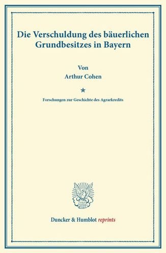 Cover for Cohen · Die Verschuldung des bäuerlichen (Bog) (2013)